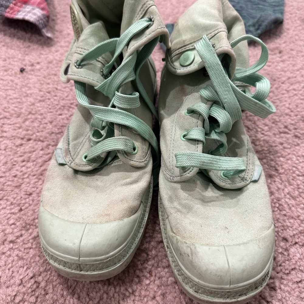 Lime green shoes